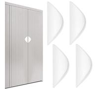Poignee de Meuble Cuisine Poignée Porte Coulissante Intérieure Extérieure 4 Pièces Poignet de Placard Coquille Tiroir Poignees Portes Sans Percage Poignets Auto Adhésif pour Armoire Fenetre (Blanc)