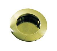 Poignée à encastrer ronde diamètre 40mm zamak laitonné - CADAP - P0035/1S