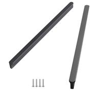 Poignée de Meuble Gris Longue, Lot de 2 Poignée Tiroir Alliage d'Aluminium | Anodisé, Poignées Cuisine Entraxe: 96-1160mm Poignee Porte Poignee d'Armoire Poignées pour Placards Avec Vis 576mm/22.7in