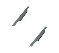 Poignée de Meuble Gris, Lot de 2 Poignée Cuisine Alliage d'Aluminium | Anodisé, Poignées d'Armoire Longueur: 300-1500mm Poignées Placard Poignee Porte Poignee Tiroir Gris Invisible 400mm/15.7in