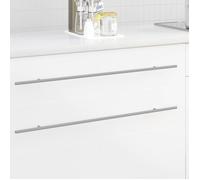 Poignée de meuble inox 800 mm argentée - lot de 12