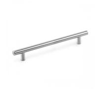 Emuca Poignée de meuble Orlando 9163651 acier nickel satiné Ø12 mm entraxe 160 mm Lot de 10