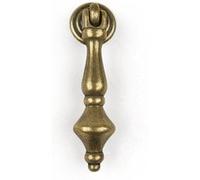 Rei Poignées de meuble Pendule Zamak 23 x 65 mm Vieux laiton Lot de 10 Réf 7-3004 32