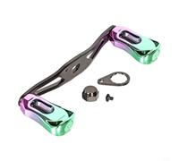Poignée de moulinet à bras étendu avec bouton en carbone et construction en alliage d'aluminium pour une performance stable sous charge (8 x 5 mm + 7 x 4 mm dégradé rose-vert)