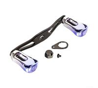 Poignée de moulinet Baitcasting avec bouton en fibre de carbone et bras étendu en alliage d'aluminium pour un meilleur effet de levier et de puissance, support de 8 x 5 mm avec adaptateur de 7 à 4 mm