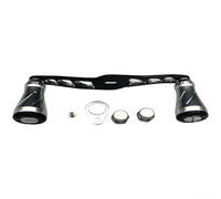 Poignée de moulinet Baitcasting en alliage d'aluminium double bras 105 mm avec interface 8 x 5 mm pour moulinet de tambour SRAM Bass Pike Leurre de pêche (argent)