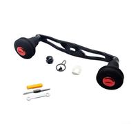 Poignée de moulinet de pêche 130 mm en alliage d'aluminium avec roulements pour moulinets Aba Rev0 Beust Da1wa Tatu1a Baitcastimg (main droite rouge)