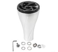 Poignée de moulinet de pêche 36 mm en aluminium Power Grip pour Daiwa pour stella pour stradic - Design ergonomique antidérapant pour eau salée d'eau douce bar, truite, brochet, perche (argenté/noir)