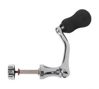 Poignée de moulinet de pêche 4000 5000 6000 pliable en métal pivotant Grip EVE antidérapant confortable Écrou de contrôle sécurisé Argenté à deux mains 92 x 74 mm 105 x 82 mm (grand 2 pièces)