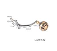 Poignée De Moulinet De Pêche À Bascule, Or Argent Métal Fiber De Carbone Aluminium, Spinning Pliable, Pièces De Modification De Navire, Poignée De Roue