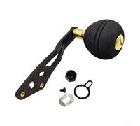 Poignée de moulinet de pêche à bras unique pour moulinets DAIWA Baitcast utilisant des matériaux en carbone et EVA avec accessoires de montage complets (type main droite, or clair)