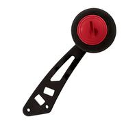 Poignée de Moulinet de Pêche à Profil Bas en EVA, en Métal Solide et Durable pour Une Utilisation Pratique, 3 Couleurs pour Les Besoins de la Plupart des Gens (Noir Rouge)