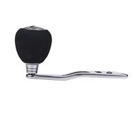 Poignée de Moulinet de Pêche avec Boutons EVA Haute densité, Construction en Aluminium pour Outils de Pêche Baitcasting Adaptés à Abu (Pistolet Argent)