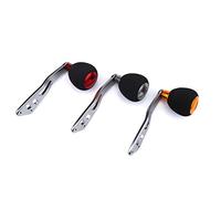 Poignée de Moulinet de Pêche avec Boutons EVA Haute densité, Construction en Aluminium pour Outils de Pêche Baitcasting Adaptés à Abu (Rouge)