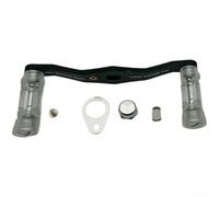 Poignée de moulinet de pêche en fibre de carbone - Pièce de rechange pour moulinets de lancer d'appâts - Trou central de 8 x 5 mm - Construction pour une utilisation à long terme (argent)