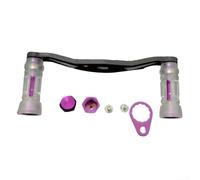 Poignée de moulinet de pêche en fibre de carbone pour moulinets d'appât, conçu pour une meilleure efficacité de moulinet et un contrôle stable du poisson dans divers environnements (violet)