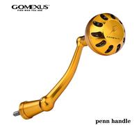 Poignée de moulinet de pêche GOMEXUS en aluminium, compatible avec les moulinets Penn Spinfisher VI VII Slammer III IV Battle III DX pour moulinets 2500-8000 black gold 65mm
