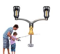 Poignée de Moulinet de pêche - Matériau en d'aluminium | Bras de manivelle Double de 4 Pouces 36G, système équilibré CNC améliore Les Performances en Cas de Mauvais Temps, 1000-4000 Barres de