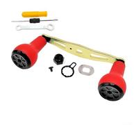Poignée de moulinet de pêche pour Abu pour Daiwa S Baitcasting - Poignée d'alimentation de 110 mm avec boutons en silicone souple - Bras à bascule en alliage d'aluminium CNC et kit de matériel complet