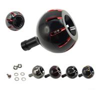 Poignée de moulinet de pêche pour Daiwa, 35/38 mm, boule sphérique Starlight Ball en alliage d'aluminium, accessoire de mise à niveau (35 mm, noir et rouge)