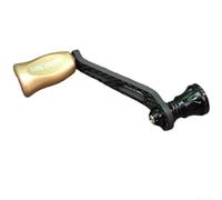Poignée de moulinet de pêche pour Daiwa pour Fuego pour Salamandura, carbone, compatible réparation et modification (doré clair)