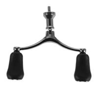 Poignée de Moulinet de Pêche Rotative à Double Bras, Acier Inoxydable | Remplacement à Visser, Poignée Eva, Usage Eau Douce et Baitcasting, pour Canne et Moulinet, Pêcheurs Avertis