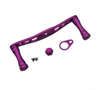 Poignée de moulinet en alliage d'aluminium, bras de manivelle étendu avec tige de 8 x 5 mm, long levier de moulinet de pêche pour bar, brochet, bouton de réparation léger (violet)