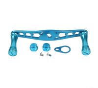 Poignée de moulinet en alliage d'aluminium de 105 mm avec tige de 8 x 5 mm, bouton de moulinet de pêche léger pour lanceur de leurres de bar, brochet, pièce de réparation lisse, violet (bleu)