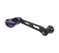 Poignée de moulinet en fibre de carbone - 70 mm - Ultraléger - Avec bouton creux et roulements - Pièce de moulinet de pêche pour Daiwa Fuego (noir)