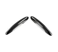 Poignée de Passager Porte côté extérieure pour BMW pour Mini pour Cooper De Voiture 2 Pièces Autocollants De Couverture De Poignée De Porte Noir Brillant(Black with Hole)