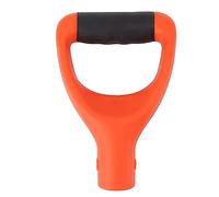 Poignée de pelle de 3,2 cm au design ergonomique multifonction robuste avec poignée en D pour creuser des outils de râteau (orange)