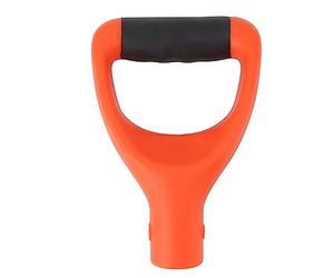 Poignée de pelle de 3,2 cm au design ergonomique multifonction robuste avec poignée en D pour creuser des outils de râteau (orange)