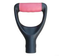 Poignée de pelle de rechange en plastique pour pelle à neige et outils de râteau compatible avec plusieurs outils de jardin de 31 mm de diamètre intérieur (noir/rouge)