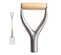 Poignée de pelle de rechange - Prise en main en métal et bois pour économiser les efforts, support en D stable et antirouille, support d'outils | Scénario de jardin pour pelle, râteau, fourche, tâches