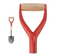 Poignée De Pelle En Métal Et Bois Antirouille - Pièce De Rechange Durable Pour Outils De Jardinage | Poignée En D Solide Pour Pelle Fourche Râteau, Accessoire Fiable Pour Remplacement Ergonomique Jard
