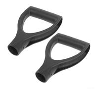 Poignée de pelle en plastique en forme de D pour pelles de jardin et à neige - Remplacement ergonomique économe en main-d'œuvre, 7 x 11 cm, diamètre intérieur de 3,2 cm, rouge ou noir - Lot de 1 ou 2