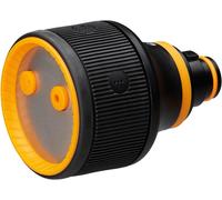 Poignée de pistolet pulvérisateur, Débit réglable en continu, avec Contrôle Gâchette à l'Avant et verrouillage marche/arrêt, Taille universelle, Noir/Orange, 1065490