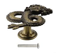 Poignée de placard en alliage de zinc en forme de dragon pour meubles et boutons de porte, quincaillerie décorative pour chambre d'enfant (bronze ancien)