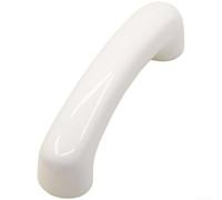 Poignée de placard en forme d'arc, longue poignée en forme d'arc pour portes avec distance des trous de 96 mm, quincaillerie de meubles modernes (1381-96 blanc)