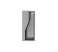 Poignée de placard encastrée pour tiroir, armoire, armoire de rangement et unité de divertissement avec design en aluminium robuste et profil étroit (gris, 138 mm)