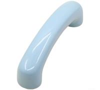 Poignée de placard incurvée avec distance de trou de 96 mm pour installation sur tiroirs, armoires et unités de divertissement (1381-96 bleu clair)