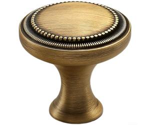 Poignée de placard moderne minimaliste en laiton massif de style italien à trou unique avec finition bronze marron pour armoires de cuisine, de chambre à coucher et armoires TV, 30 mm, ronde (B)