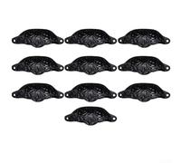 Poignée de placard semi-circulaire en alliage de zinc avec finition bronze antique de style chinois, lot de 10 poignées de tiroir pour meubles, offrant une mise à niveau classique et fonctionnelle (A)