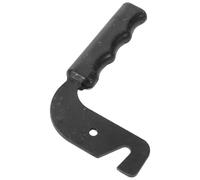 Poignée de poêle à granulés noire 11 CM anti-brûlure en alliage | Caoutchouc et métal, prise confortable et mouvement fluide, compatibilité universelle, pour poêles à bois et fumoirs