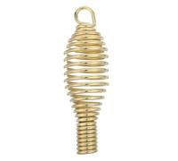 Poignée de Poêle Cheminée en Acier Inoxydable, Ressort, Forme Tambour | Remplacement Compatible Poêles à Charbon, Granulés et Chaudières, Prise Antibrûlure, Finition Or