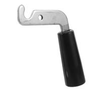 Poignée de Poêle en Métal Noir, Forme en L, Résistante à Chaleur | Prise Ergonomique, Installation Simple, pour Poêles à Granulés et Foyers Barbecue, Accessoire de Rechange Solide