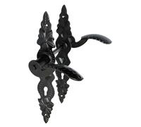 Poignée de Porte 90 Fer Forgé Panneau de Porte Cylindre Noir