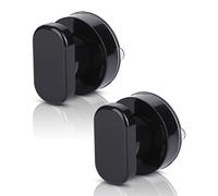 Poignée de Porte à Ventouse: 2 Pièces Poignée à Ventouse, Poignée Ventouse Baie Vitrée Poignées avec Forte Ventouse, Convient Aux Armoires, Portes en Verre, Tiroirs, Couvercle de Toilette (Noir)