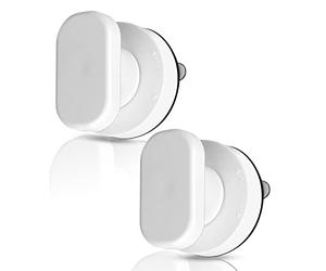 Poignée de Porte à Ventouse: 2 Pièces Pour Armoires, Portes en Verre, Tiroirs, Couvercle de Toilette - Forte Adhérence Pour Baie Vitrée (Blanc)