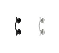 Poignée de porte à ventouse for fenêtre coulissante, réfrigérateur, tiroir, placard, baignoire, douche, en verre, poignées antidérapantes pour salle bain intérieure et extérieure(Black white)
